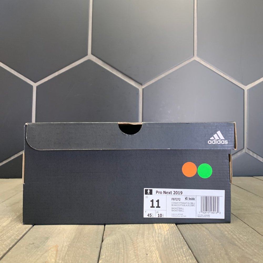 New Adidas Pro Next 2019 Navy Blue Basketball Shoe - Picture 6 of 7